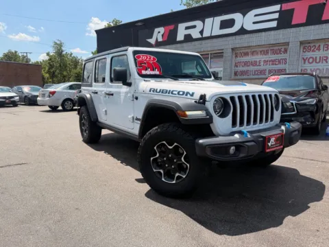 White 2023 JEEP WRANGLER RUBICON 4XE for sale in Merrillville, IN