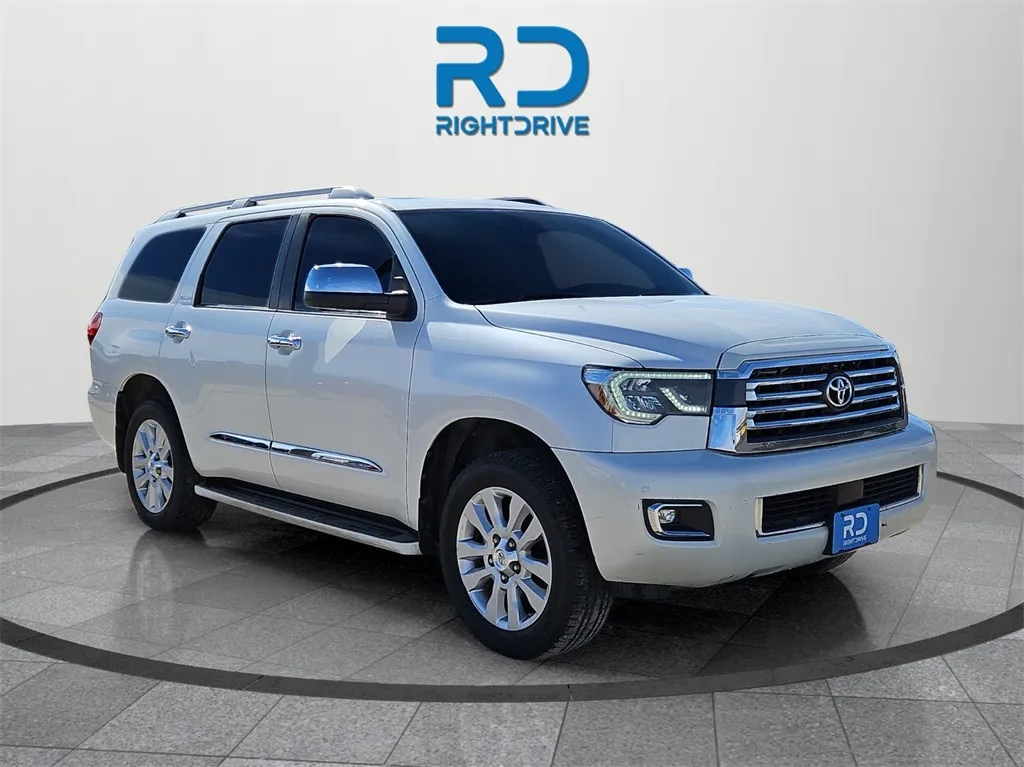 White 2018 Toyota Sequoia Platinum for sale in El Paso, TX