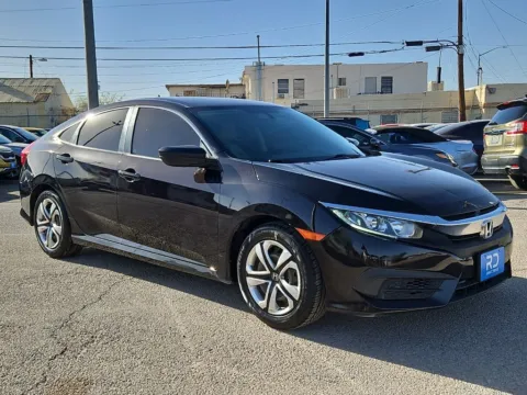 Black 2018 Honda Civic LX for sale in El Paso, TX
