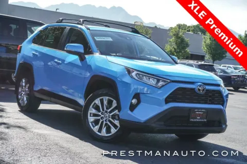 Blue 2021 Toyota RAV4 XLE Premium for sale in Salt Lake City, UT