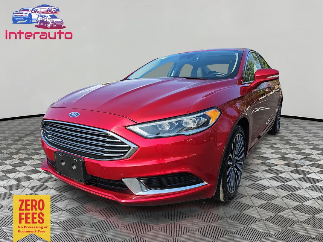 Red 2018 Ford Fusion SE Sedan 4D for sale in Plainville, MA