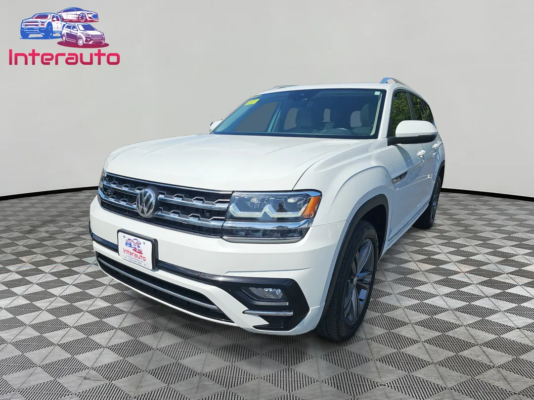 White 2019 Volkswagen Atlas SE R-Line 4Motion w/Tech Pkg Sport Utility 4D for sale in Plainville, MA
