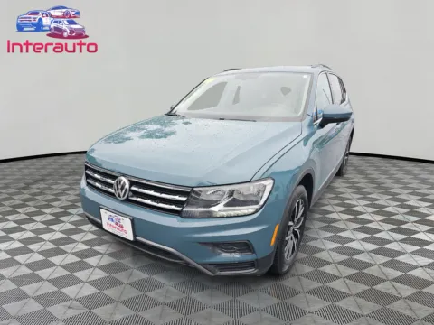 Green 2021 Volkswagen Tiguan SE 4MOTION Sport Utility 4D for sale in Plainville, MA