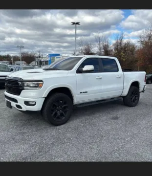 White 2020 Ram 1500 Crew Cab Laramie Pickup 4D 5 1/2 ft for sale in Elkridge, MD