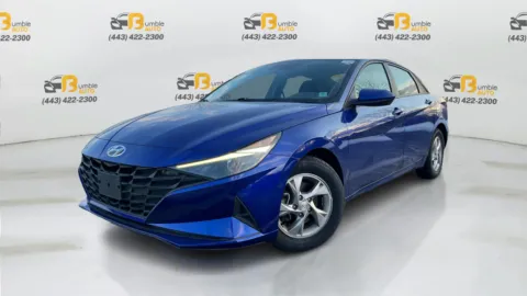 Blue 2021 Hyundai Elantra SE Sedan 4D for sale in Elkridge, MD