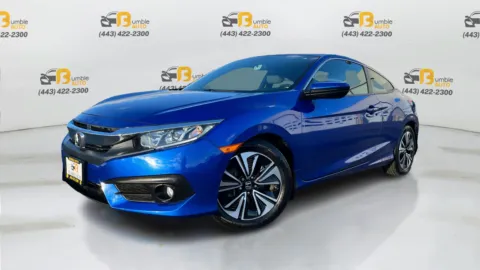 Blue 2017 Honda Civic EX-T Coupe 2D for sale in Elkridge, MD
