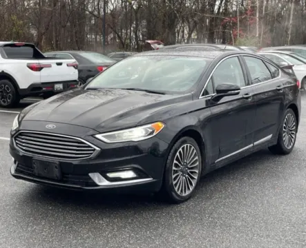 Black 2018 Ford Fusion Titanium Sedan 4D for sale in Elkridge, MD