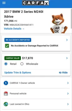 Photos of 2017 BMW 2 Series M240i xDrive Coupe 2D for sale in Elkridge, MD at Bumble Auto - Elkridge