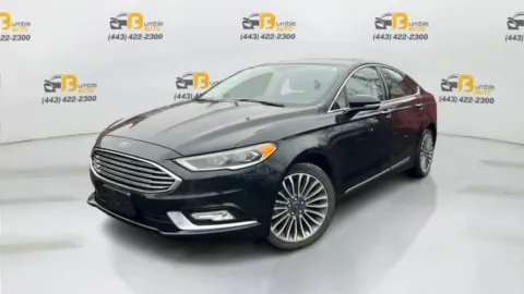 Black 2018 Ford Fusion Titanium Sedan 4D for sale in Elkridge, MD