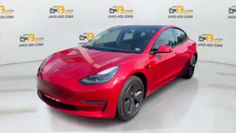 Red 2021 Tesla Model 3 Long Range Sedan 4D for sale in Elkridge, MD