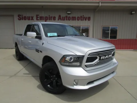 Silver 2018 RAM TRUCK 1500 CREW CAB SPORT Sport for sale in Tea, SD