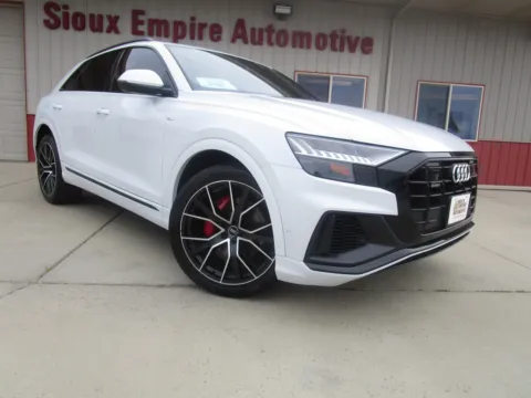 White 2021 AUDI Q8 Premium Pl for sale in Tea, SD