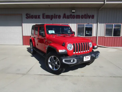 Red 2020 JEEP WRANGLER Sahara for sale in Tea, SD