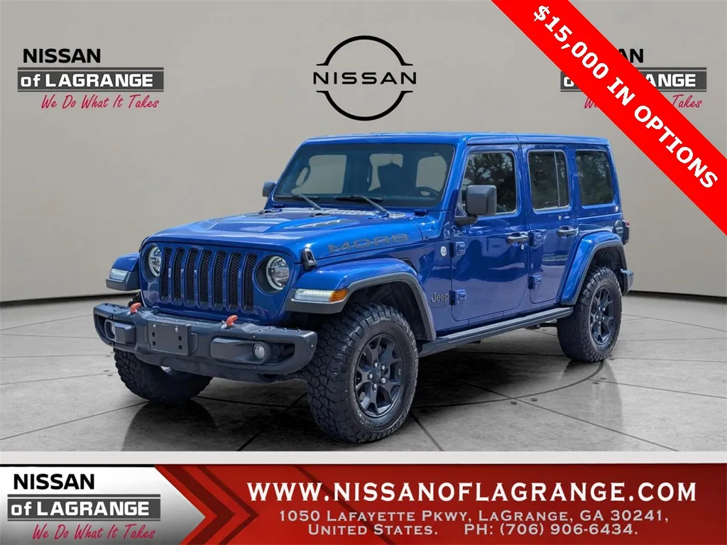 Blue 2018 Jeep Wrangler Unlimited Sahara for sale in LaGrange, GA