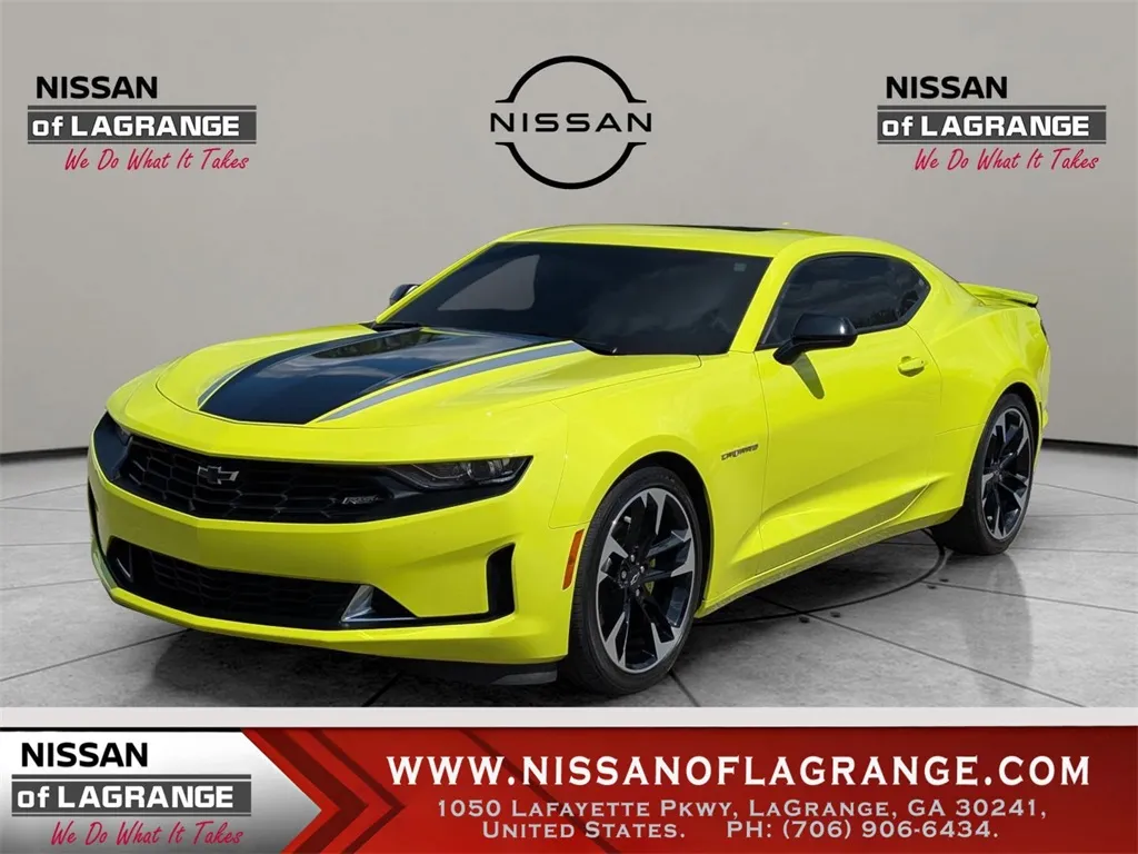 Yellow 2021 Chevrolet Camaro 3LT for sale in LaGrange, GA
