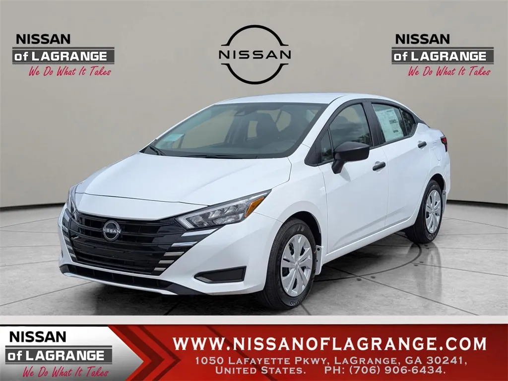 White 2025 Nissan Versa 1.6 S for sale in LaGrange, GA