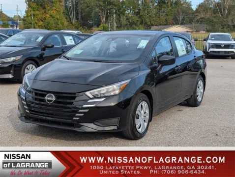 Black 2025 Nissan Versa 1.6 S for sale in LaGrange, GA