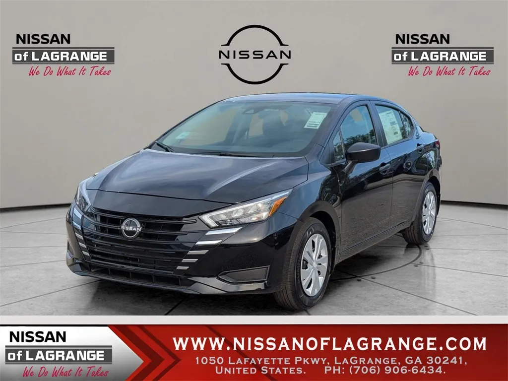 Black 2025 Nissan Versa 1.6 S for sale in LaGrange, GA