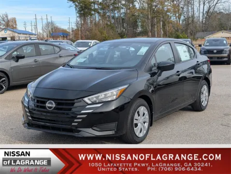 Black 2025 Nissan Versa 1.6 S for sale in LaGrange, GA