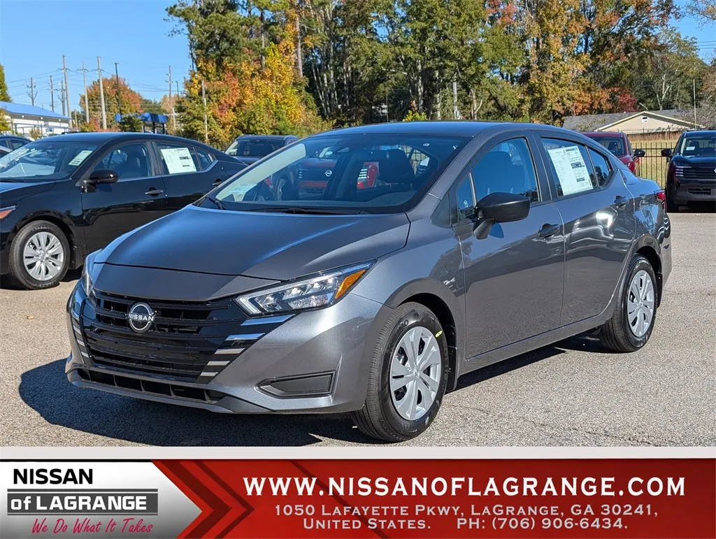 Gray 2025 Nissan Versa 1.6 S for sale in LaGrange, GA