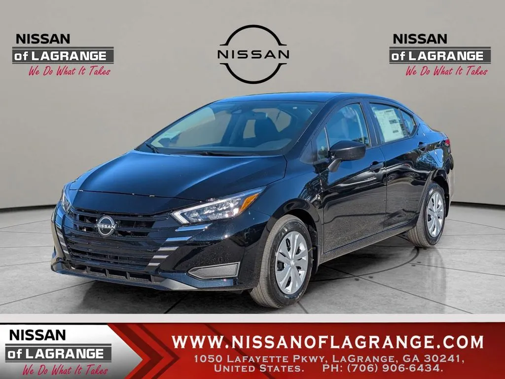 Black 2025 Nissan Versa 1.6 S for sale in LaGrange, GA