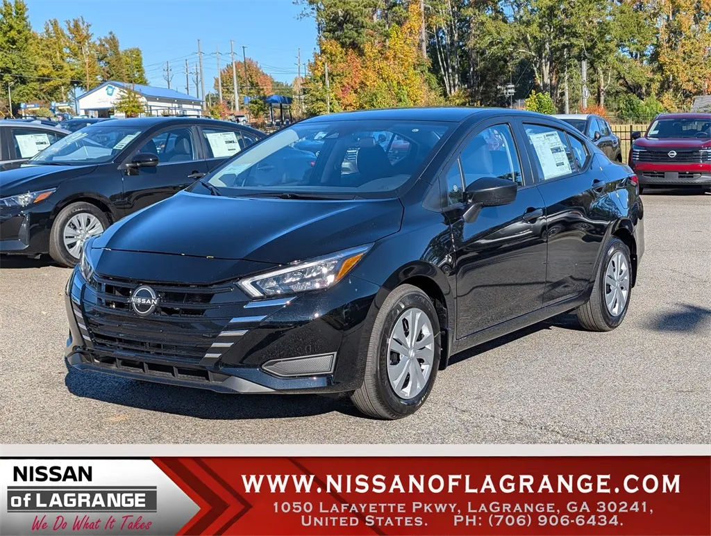 Black 2025 Nissan Versa 1.6 S for sale in LaGrange, GA