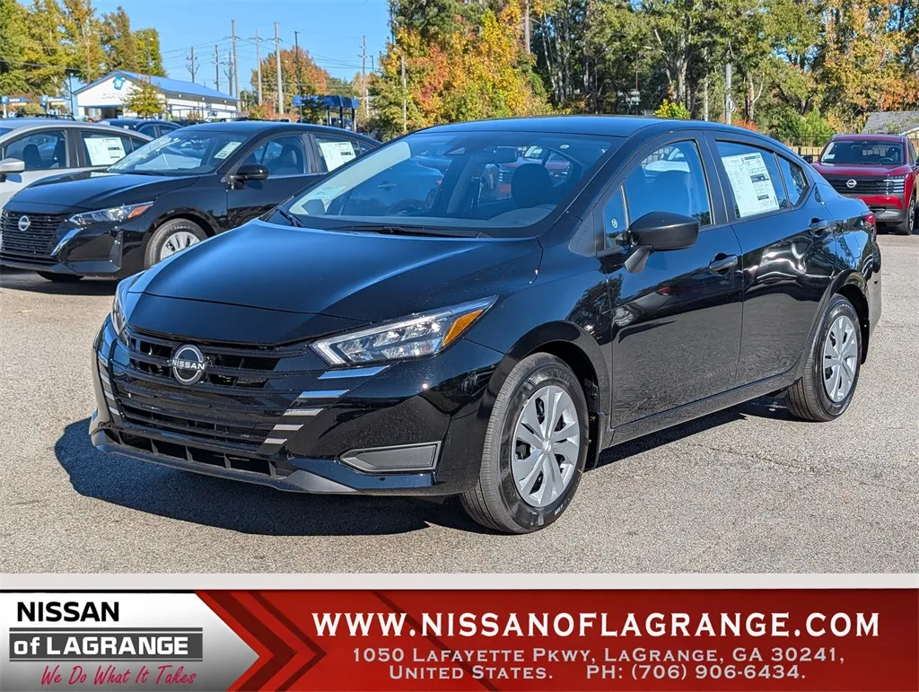 Black 2025 Nissan Versa 1.6 S for sale in LaGrange, GA
