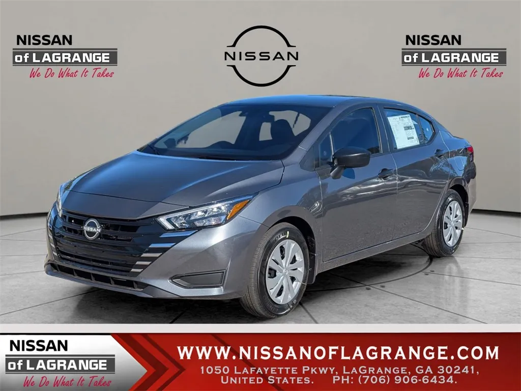 Gray 2025 Nissan Versa 1.6 S for sale in LaGrange, GA
