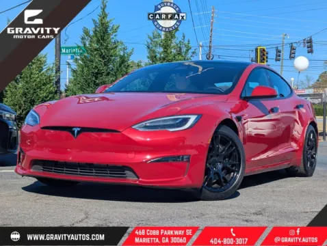 Red 2021 Tesla Model S Plaid for sale in Marietta, GA