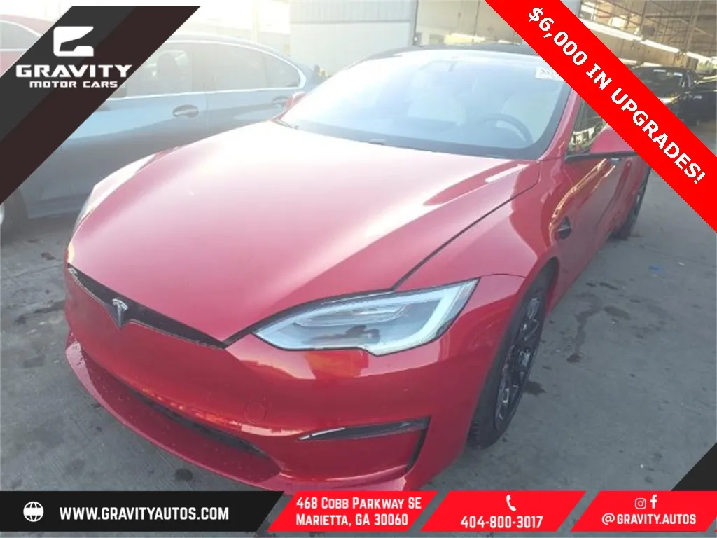Red 2021 Tesla Model S Plaid for sale in Marietta, GA