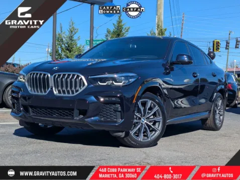 Black 2022 BMW X6 xDrive40i for sale in Marietta, GA