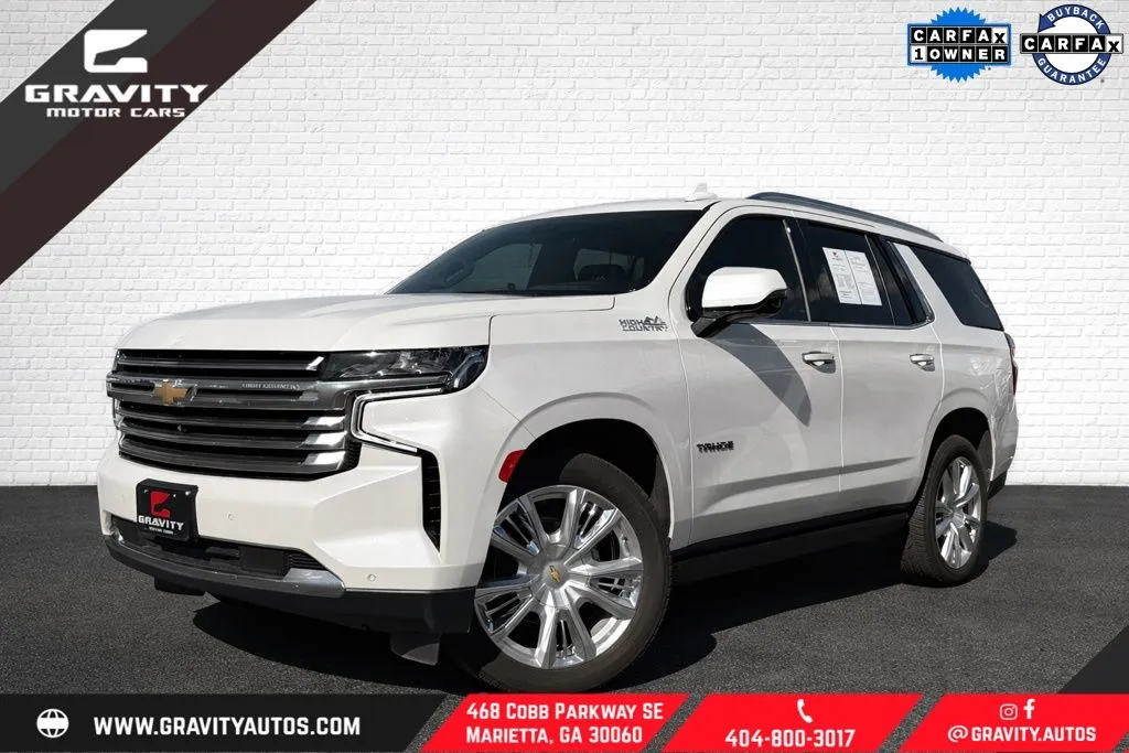 White 2023 Chevrolet Tahoe High Country for sale in Marietta, GA