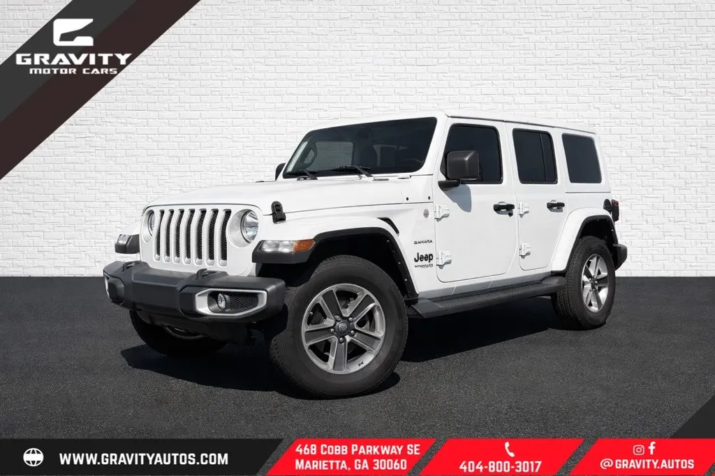 White 2021 Jeep Wrangler Unlimited Sahara for sale in Marietta, GA