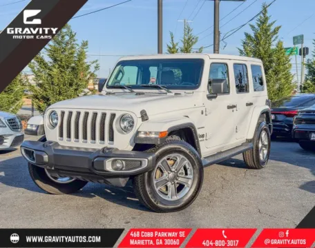 White 2021 Jeep Wrangler Unlimited Sahara for sale in Marietta, GA