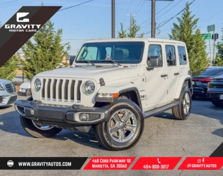 White 2021 Jeep Wrangler Unlimited Sahara for sale in Marietta, GA