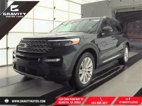 Blue 2022 Ford Explorer Limited for sale in Marietta, GA