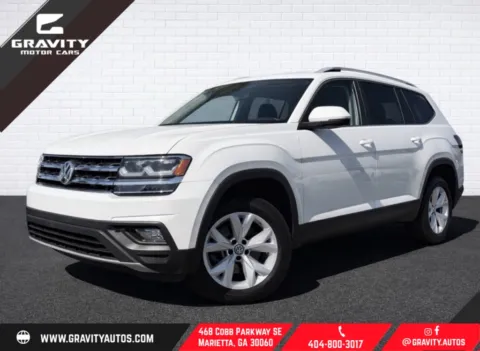 White 2019 Volkswagen Atlas 3.6L V6 SE for sale in Marietta, GA