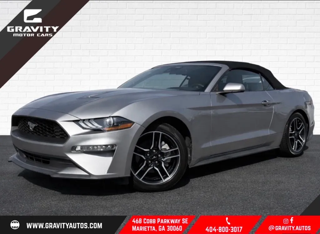 Silver 2021 Ford Mustang EcoBoost Premium for sale in Marietta, GA