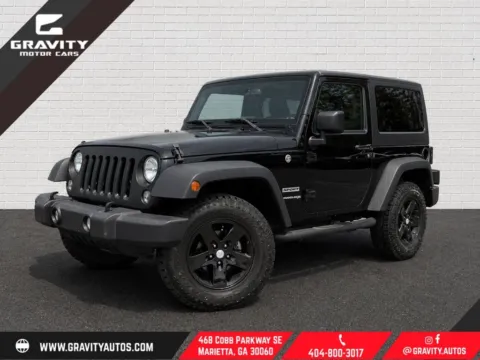 Black 2018 Jeep Wrangler JK Sport for sale in Marietta, GA