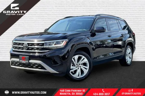Black 2022 Volkswagen Atlas 2.0T SE w/Technology for sale in Marietta, GA