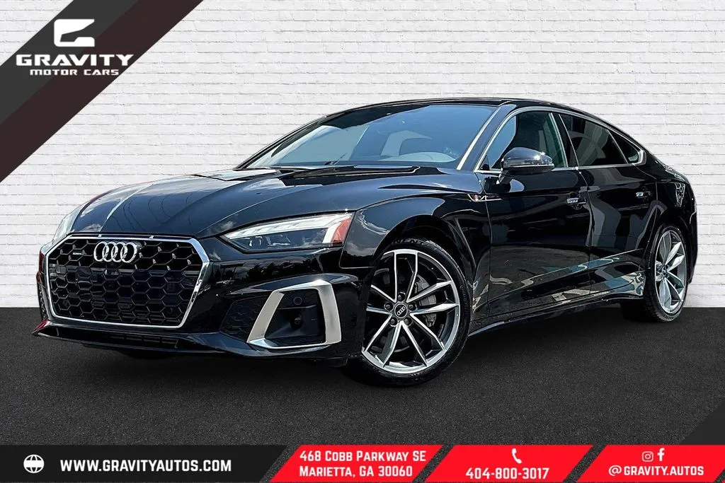 Black 2023 Audi A5 Sportback 45 S line Premium Plus for sale in Marietta, GA