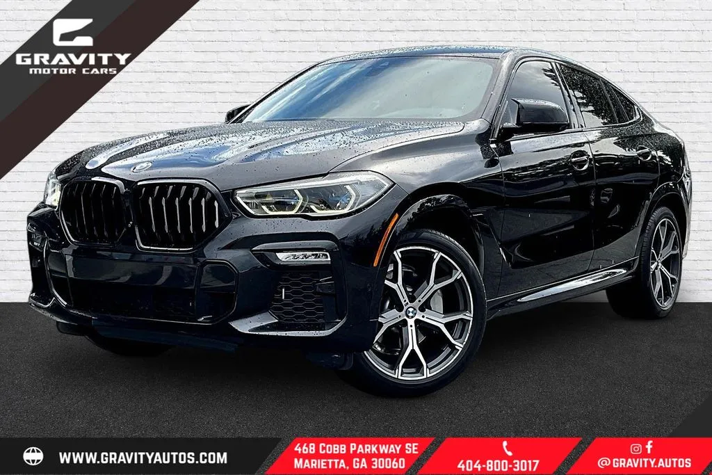 Black 2021 BMW X6 sDrive40i for sale in Marietta, GA