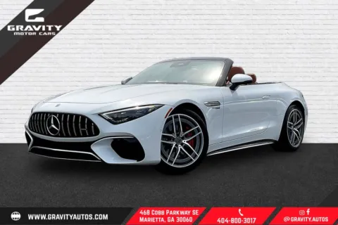 White 2022 Mercedes-Benz SL-Class SL 55 AMG for sale in Marietta, GA