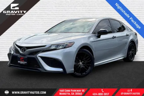 Silver 2021 Toyota Camry SE Nightshade for sale in Marietta, GA