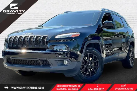 Black 2017 Jeep Cherokee Latitude for sale in Marietta, GA