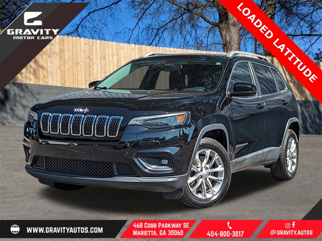 Black 2019 Jeep Cherokee Latitude for sale in Marietta, GA