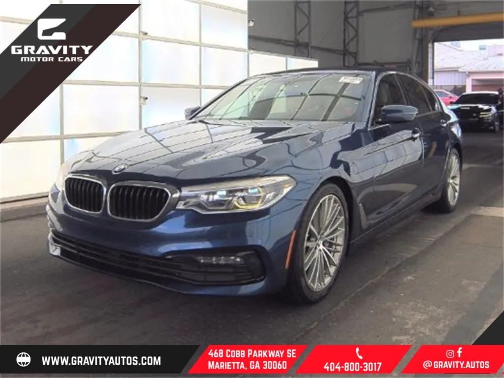 Blue 2017 BMW 5 Series 530i for sale in Marietta, GA