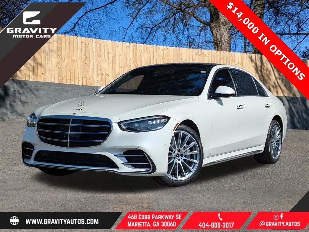 White 2022 Mercedes-Benz S-Class S 580 for sale in Marietta, GA