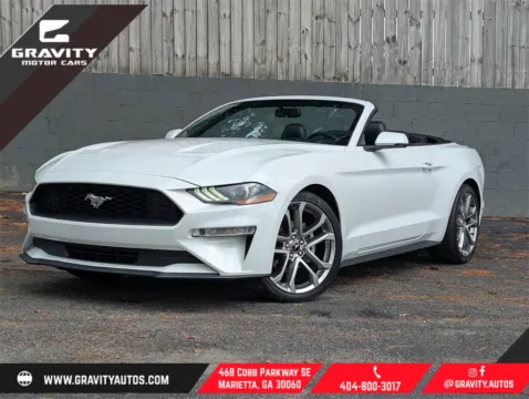 White 2019 Ford Mustang EcoBoost Premium for sale in Marietta, GA