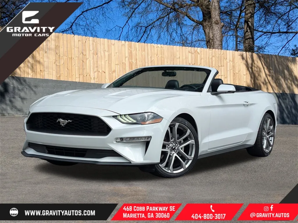 White 2019 Ford Mustang EcoBoost Premium for sale in Marietta, GA